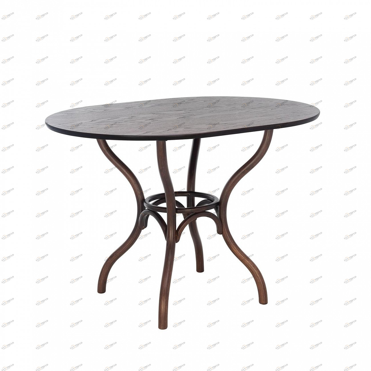 Обеденный стол овальный темный орех Leset Тор IMPEX  00-3967178 Орех;коричневый 