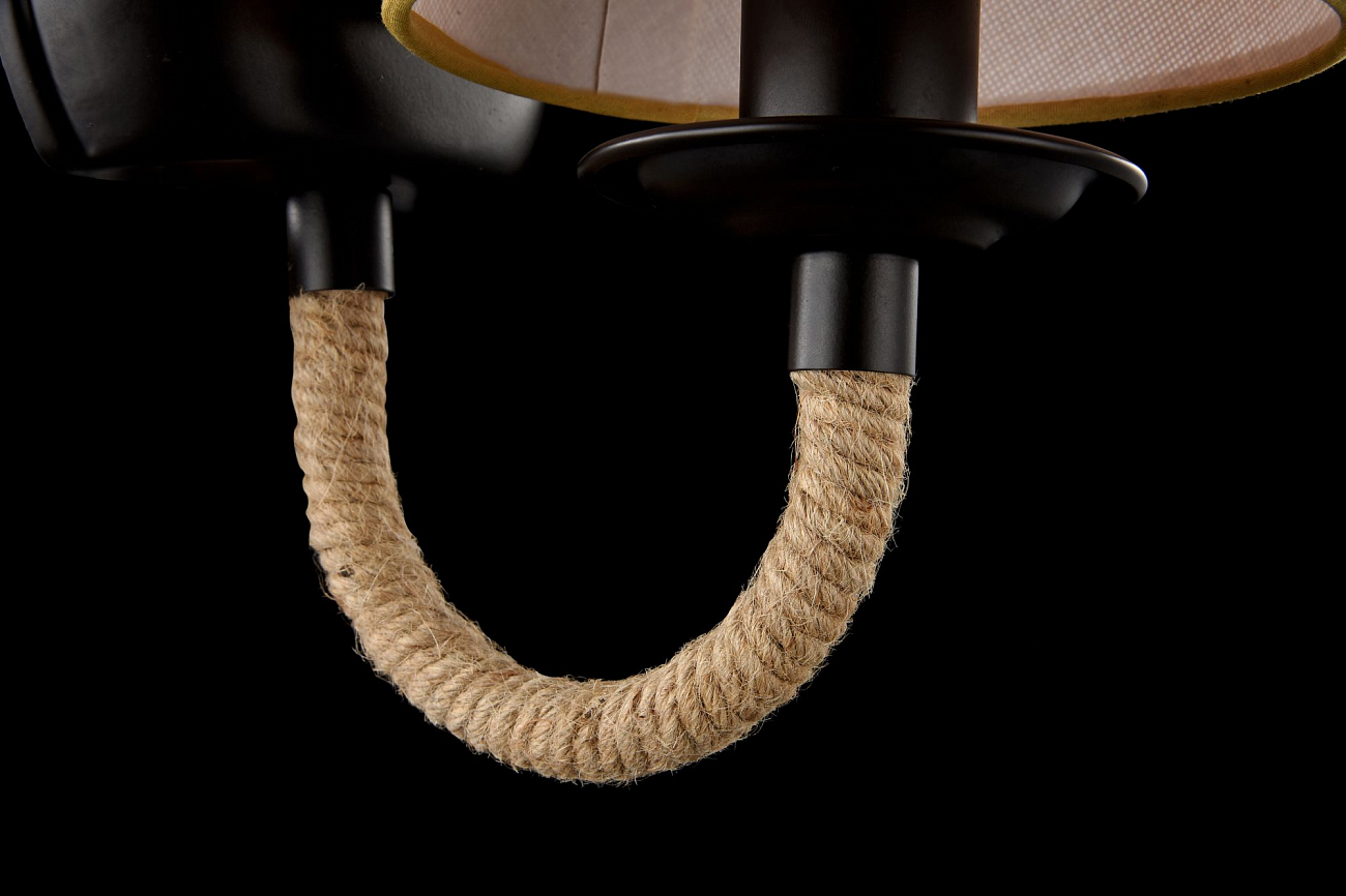 Бра настенное матовое черное с коричневым Corda FR4402-WL-01-BL FREYA LOFT 00-3957490 Коричневый;черный - Вид №2