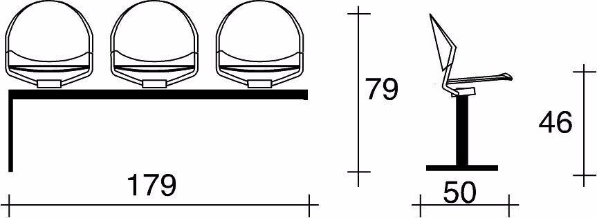 TALIN Сиденье на балке пола из ткани с подлокотниками Delfi sun-id-1504117 - Вид №5