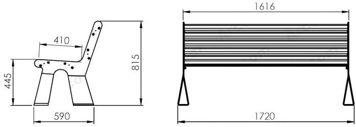 Arco Скамья со спинкой Essential sun-id-1387837 - Вид №4