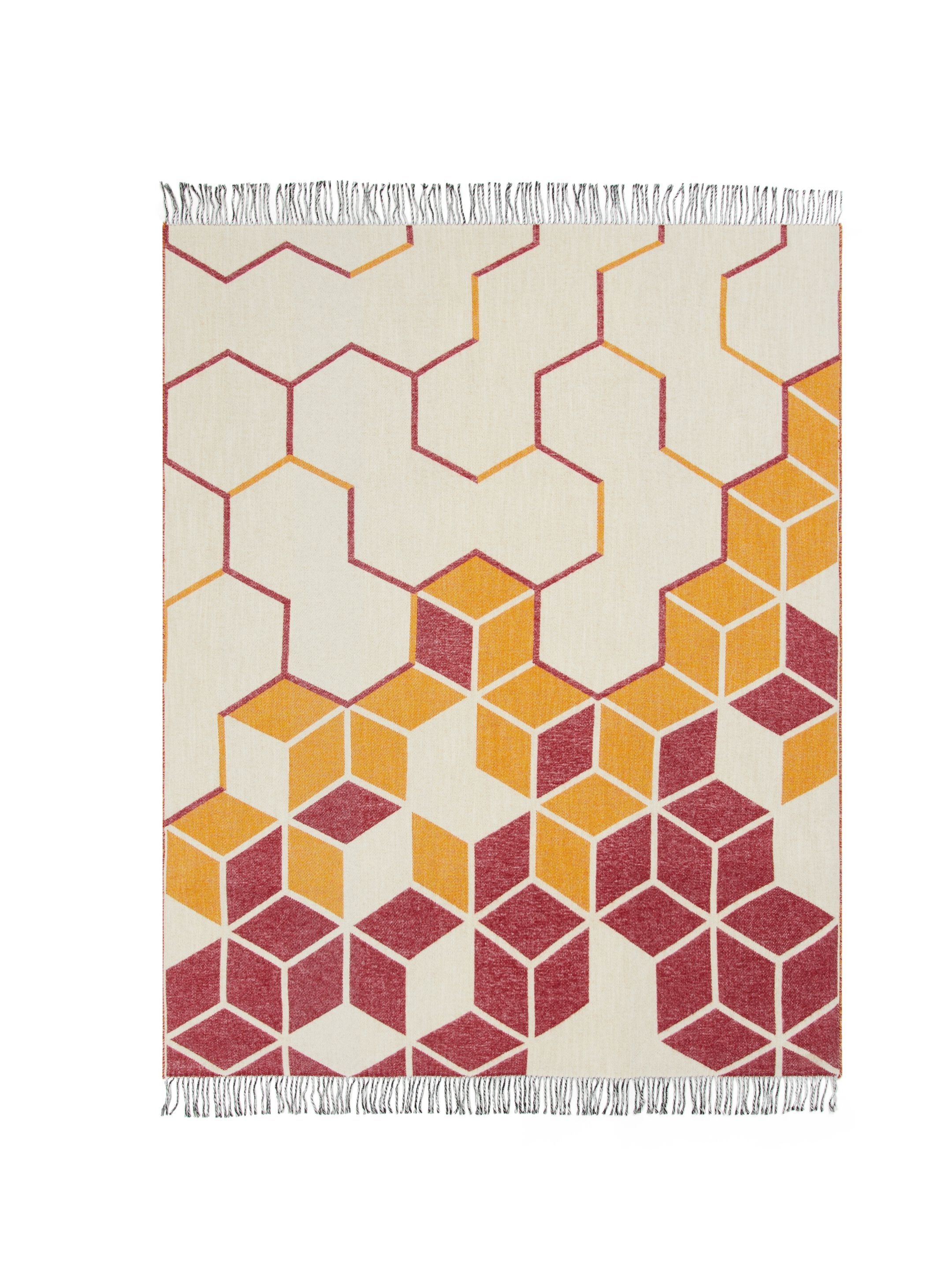 Плед с графическим рисунком из переработанной шерсти Lanerossi Green Label ARCH-00070834 - Вид №7