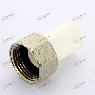 Вставка В с накидной гайкой PRO AQUA полипропиленовая 20х1/2" PA70008
