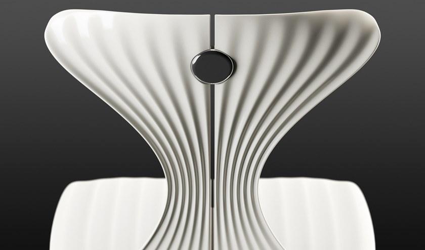 Вращающийся стул на козелке из технополимера и металла  Sl Santreyd  - Вид №4