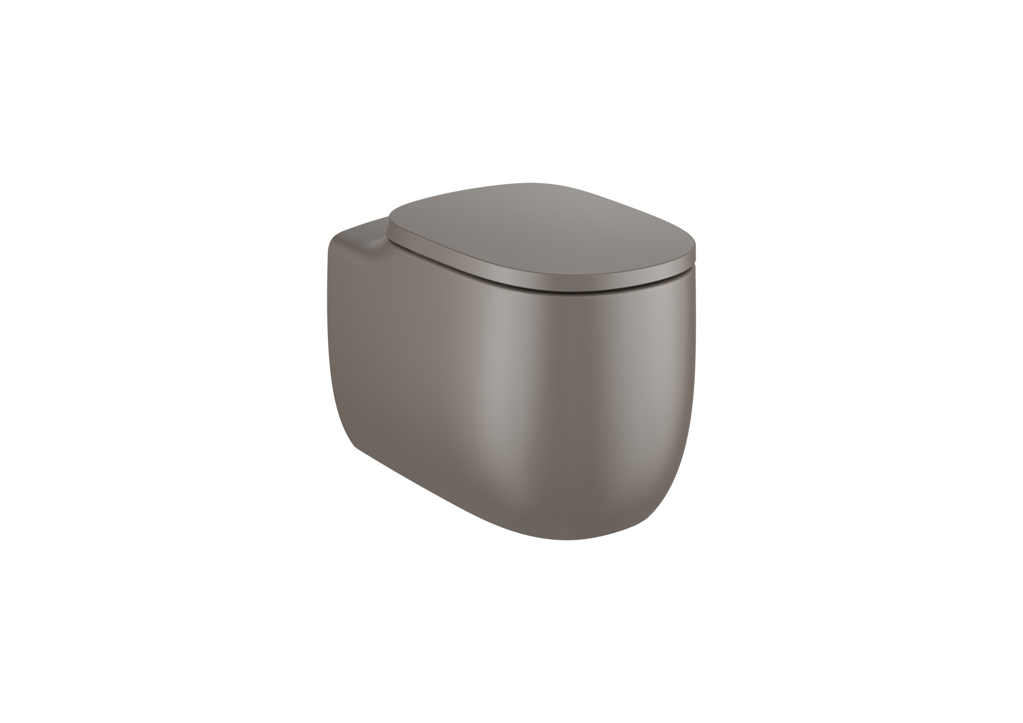 AZ470B1660 Настенный унитаз без ободка с двойным выпуском (включает чашу и мягкую крышку) ROCA Beyond