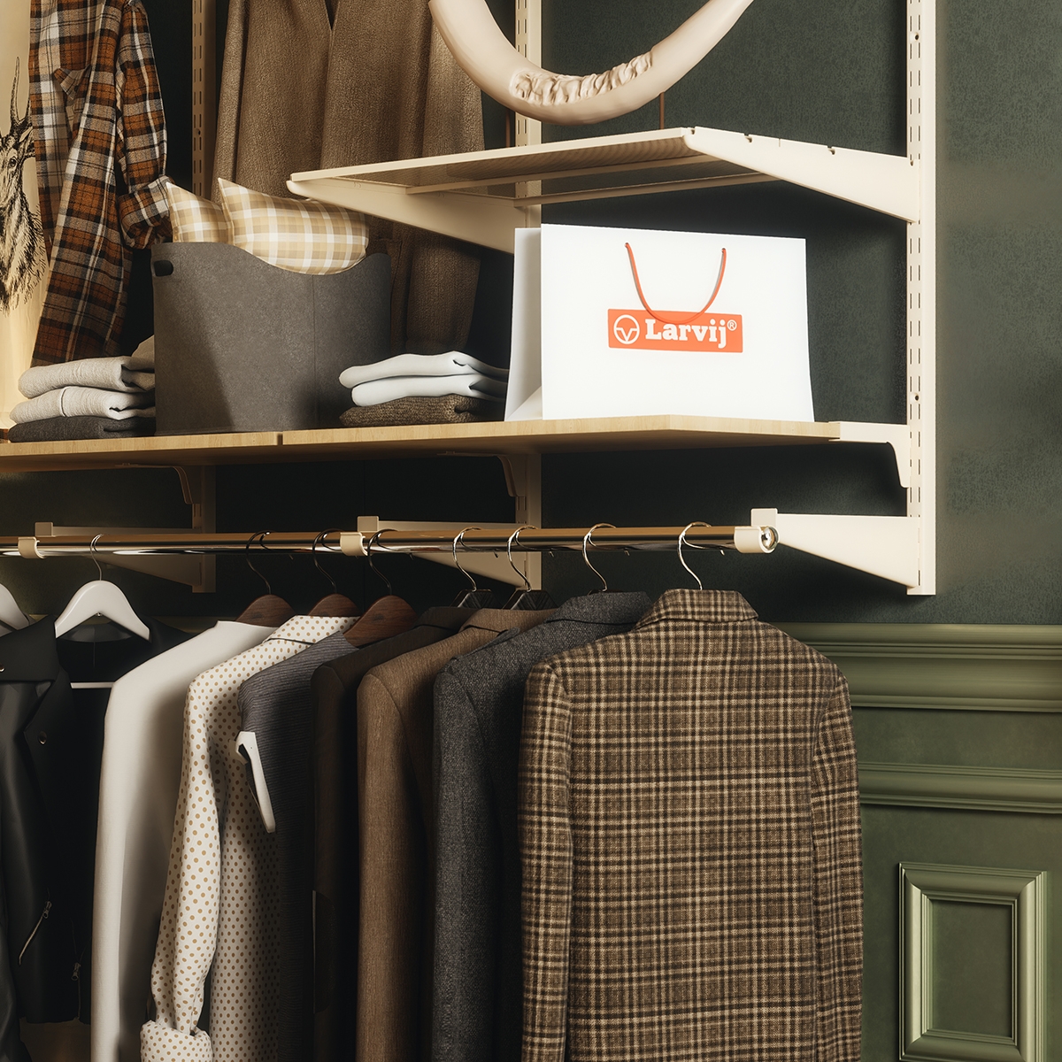 Кронштейны для ЛДСП , 150x70x18 мм, магнолия, 2 шт LJPS0323 Public Steel Россия  - Вид №2