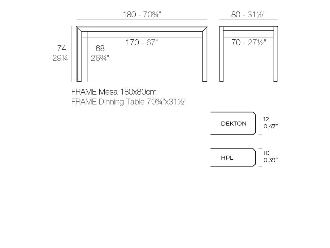 Полиэтиленовый садовый стол Vondom рамка ARCH-00127028 - Вид №10