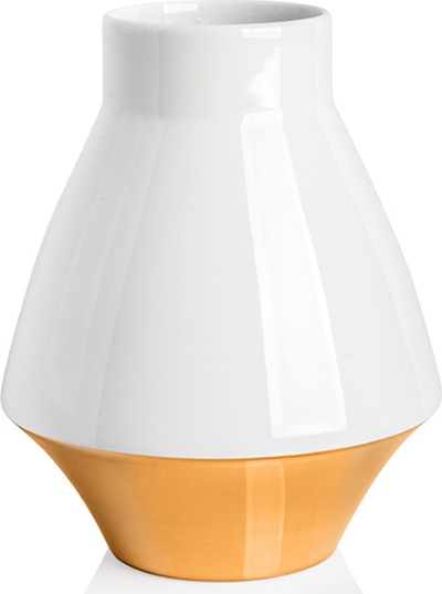 10607387 Haviland Ваза 24см "Графика" (белая с золотом) п/к Фарфор 