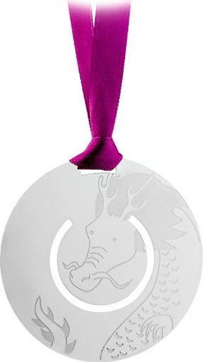 10533760 Christofle Закладка круглая "Дракон" (посереб.) Посеребрение 