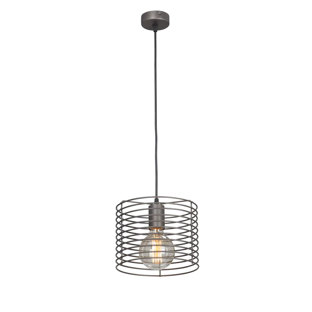 Подвесной светильник Vitaluce Vakero grey 1 лампа 3м² Е27 цвет бронзовый графит 18156409 STLM-2146287 