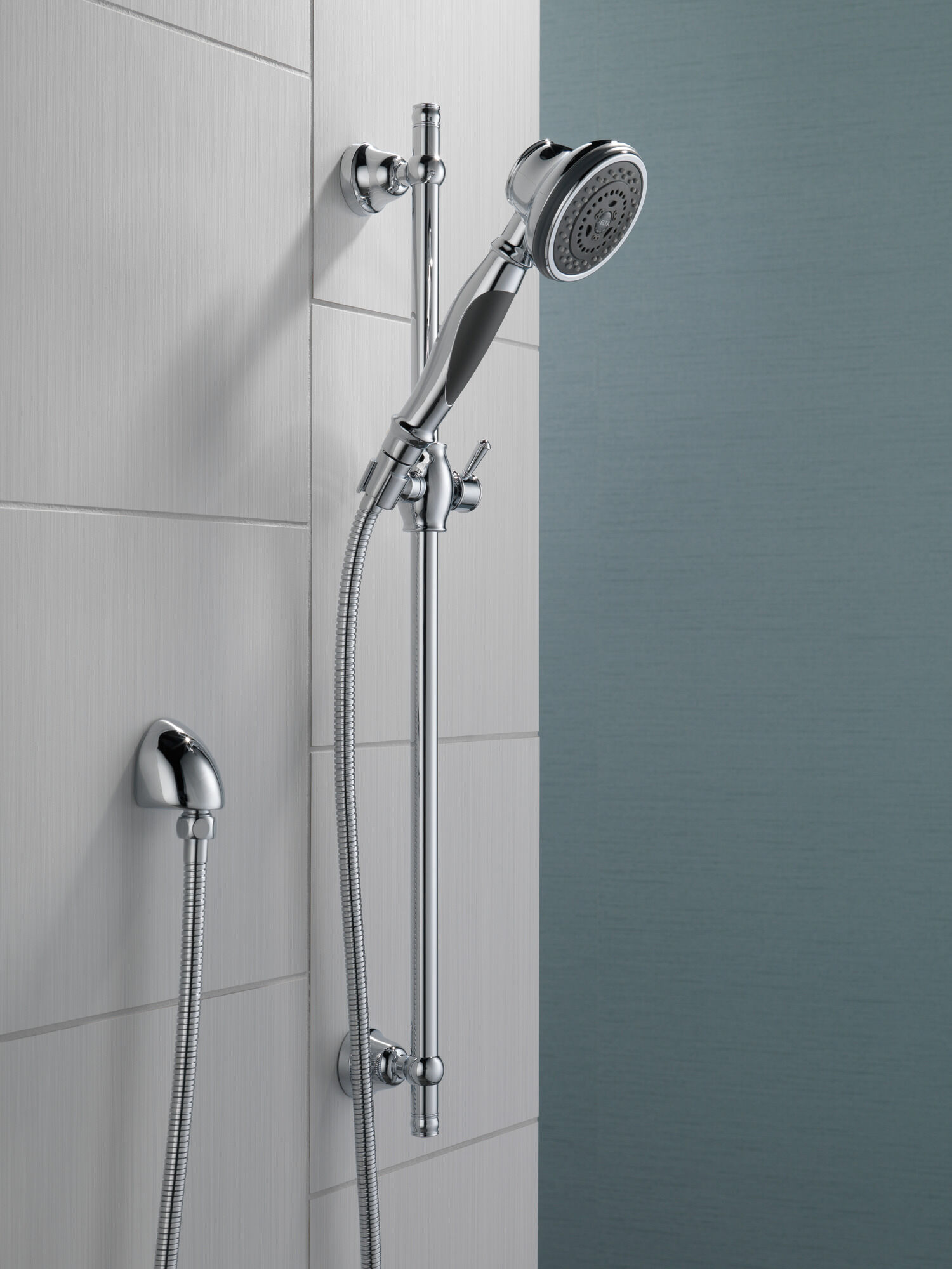 57021-PT Ручной душ с раздвижной планкой премиум-класса с 3 положениями Delta Faucet Delta Выдержанный оловянный - Вид №3