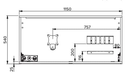Письменный стол с откидными дверцами REISS REISS WALL DESK ARCH-00140985 - Вид №4