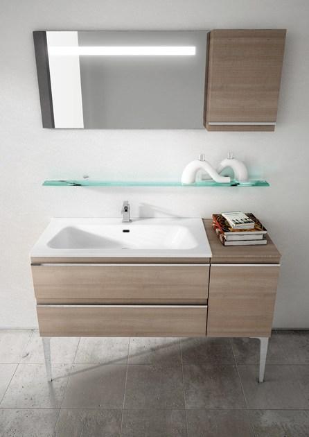 Ideagroup Тумба под умывальник с ящиками и зеркалом Mistral sun-id-1446182 - Вид №2