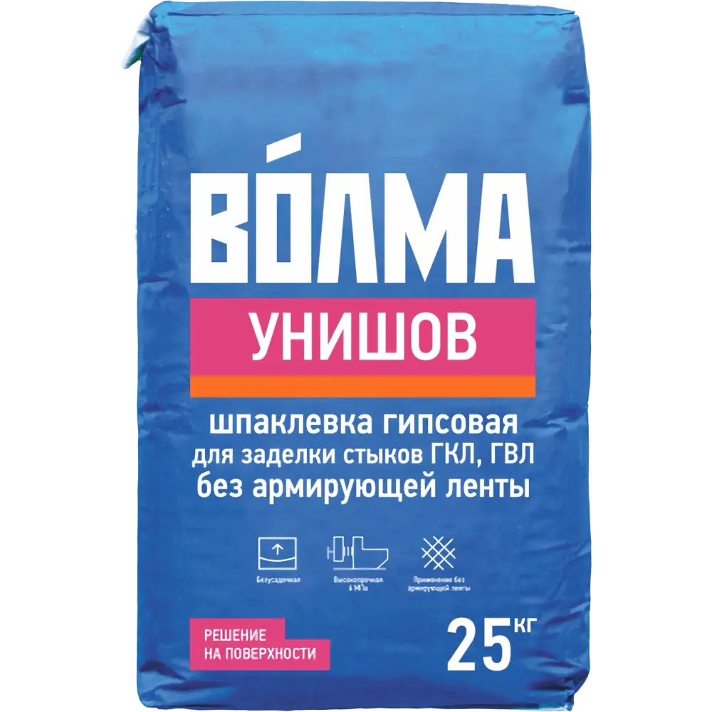 Шпаклевка гипсовая для заделки швов и стыков Волма Унишов 25 кг 82353798 STLM-2047602