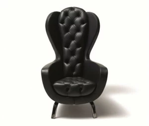 Opinion Ciatti Стеганое кожаное кресло с подлокотниками Bergere Guelfo