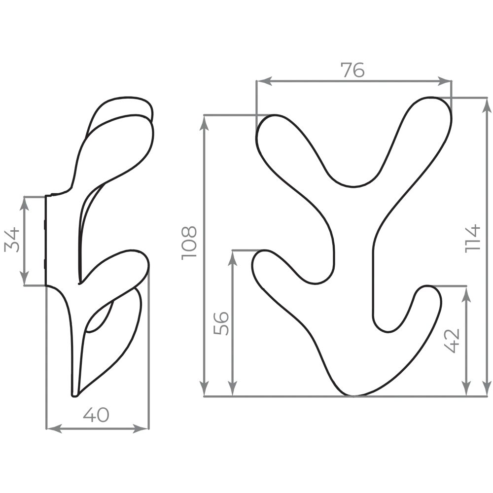 Крючок мебельный Ajax MB-LM/K-005 цвет белый STLM-2058133 - Вид №5