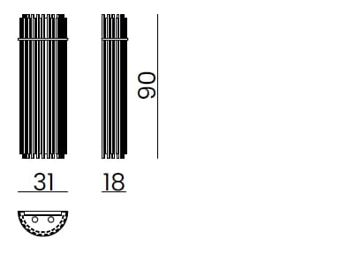 Стеклянный светодиодный настенный светильник Bizzotto Italia Symphony – Infinity ARCH-00152996 - Вид №3
