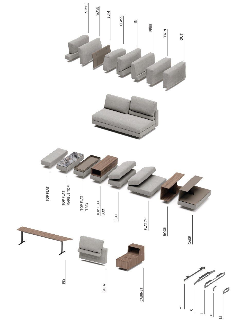 Съемный диван из ткани Frigerio Davis ARCH-00017710 - Вид №6