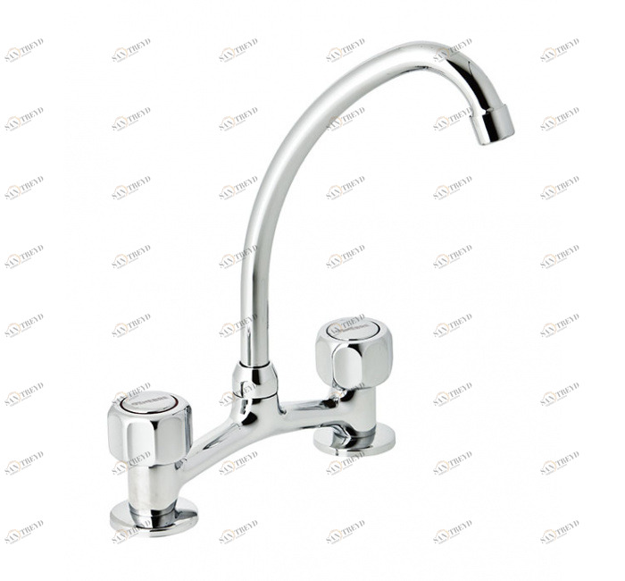 GENEBRE 68194 11 45 66 Настольный смеситель 6 дюймов с изливом в виде лебединой шеи 