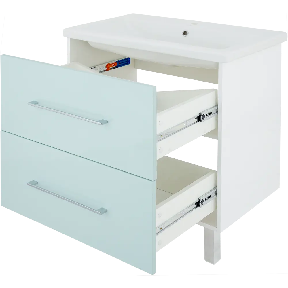 Тумба под раковину напольная «Экко», 80 см, цвет мятный SANFLOR STLM-2002603 - Вид №2