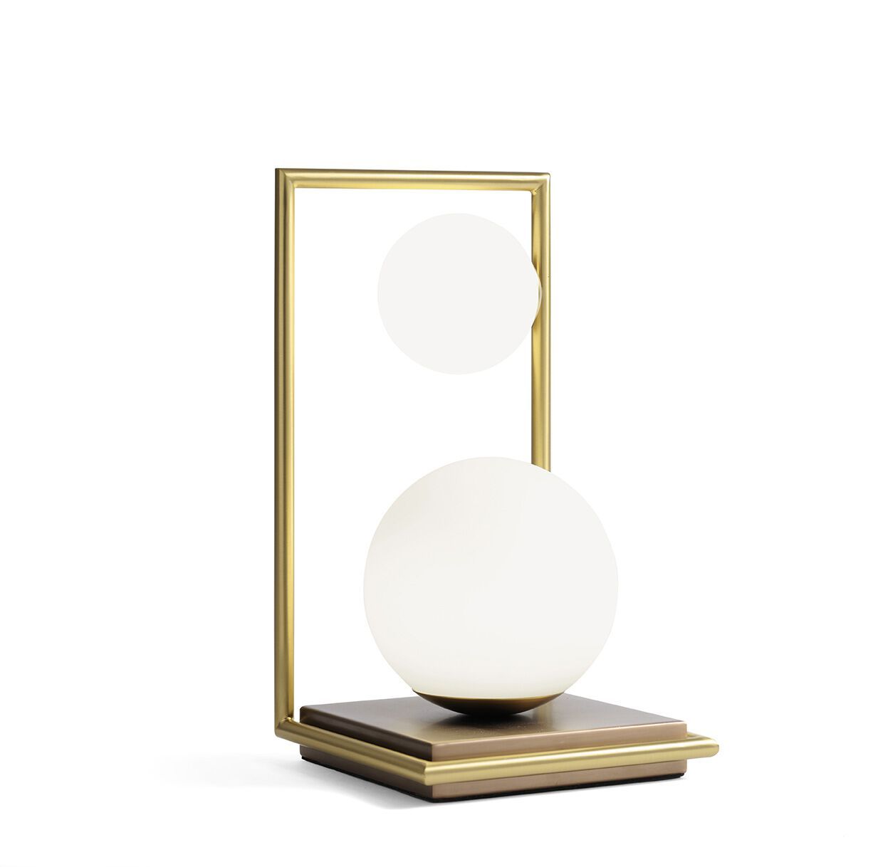 Светодиодная настольная лампа из стали и стекла с диммером Miloox Buble ARCH-00124200