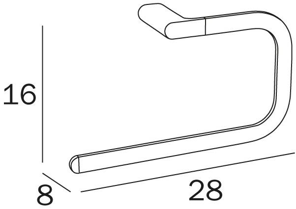 INDA® Кольцо для полотенца из хромированной латуни Mito A20160 - Вид №1