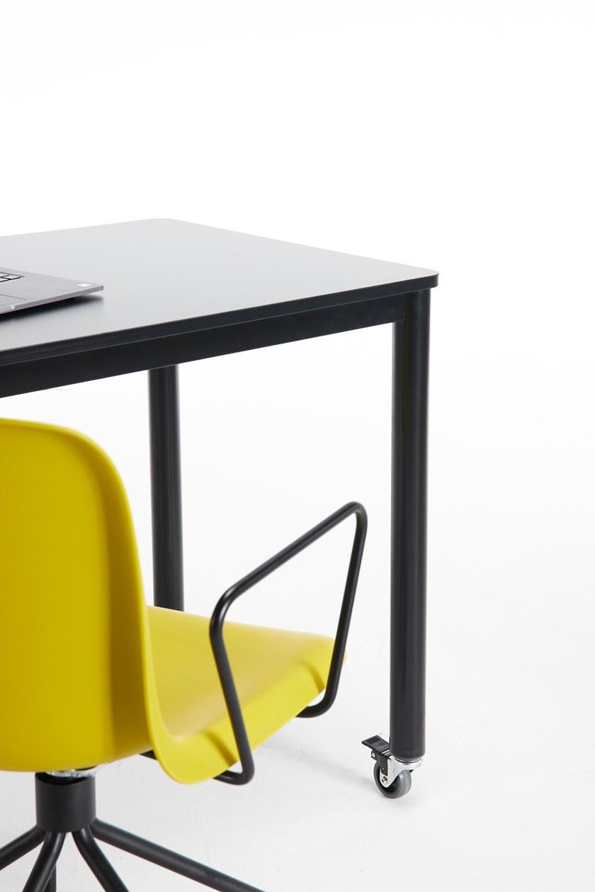 Grado Design Прямоугольный стол со стальными колесами и столешницей из МДФ Pipe Pip-tb-01 - Вид №8