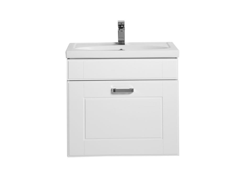 Тумба с раковиной Aquanet Рондо 60 белый (1 ящик) 0018915800185476 - Вид №2