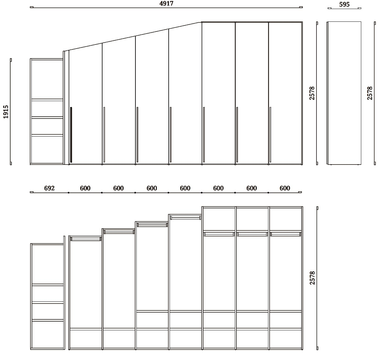 Febal Casa Угловая гардеробная из меламина Barret sun-id-1350379 - Вид №7