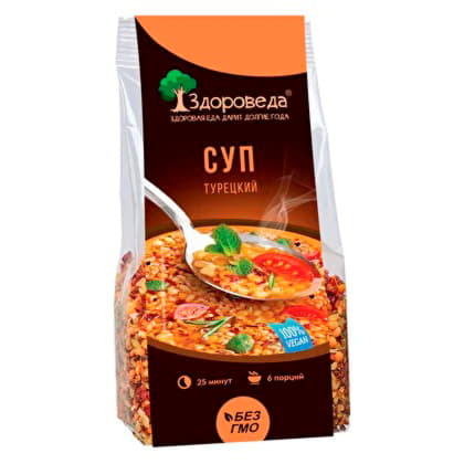 Суп Турецкий с булгуром и красной чечевицей Здороведа 250 г Santreyd 13075 - Вид №1