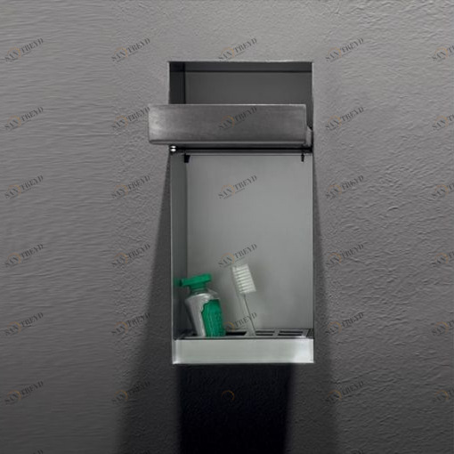 Двойной держатель для дозатора или зубных щеток SESAMO3 Antonio Lupi SESAMO встраиваемый Antoniolupi