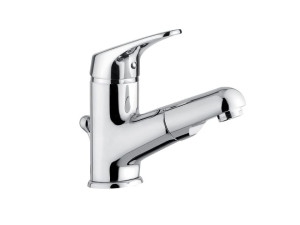 Однорычажный смеситель для раковины со съемным ручным душем