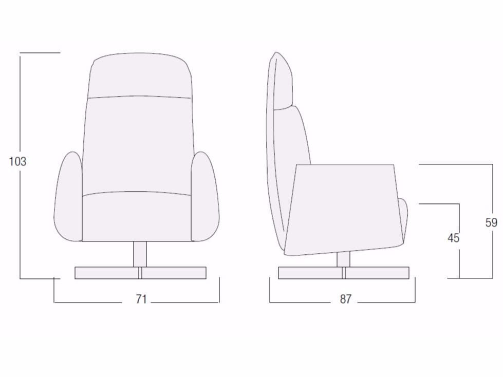 Вращающееся кресло bergère Egoitaliano LIZZY ARCH-00096209 - Вид №2