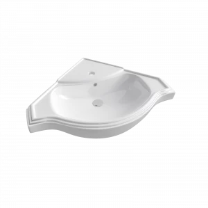 Классик угловой Подвесная раковина настенная прямоугольная KIROVIT Классик белая