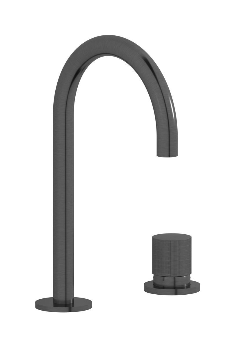 Смеситель для раковины на 2 отверстия WE ARE IB ga394cs Brushed Black Chrome Gatsby