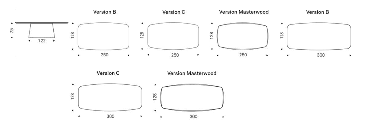 Деревянный и керамический стол Cattelan italia Наполеон ARCH-00133329 - Вид №2