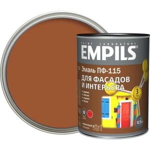 Эмаль ПФ-115 Empils PL глянцевая цвет коричневый 0.9 кг