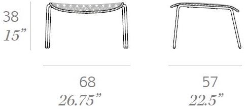 EXPORMIM Подставка для ног из нержавеющей стали и веревки Lapala C590t - Вид №3