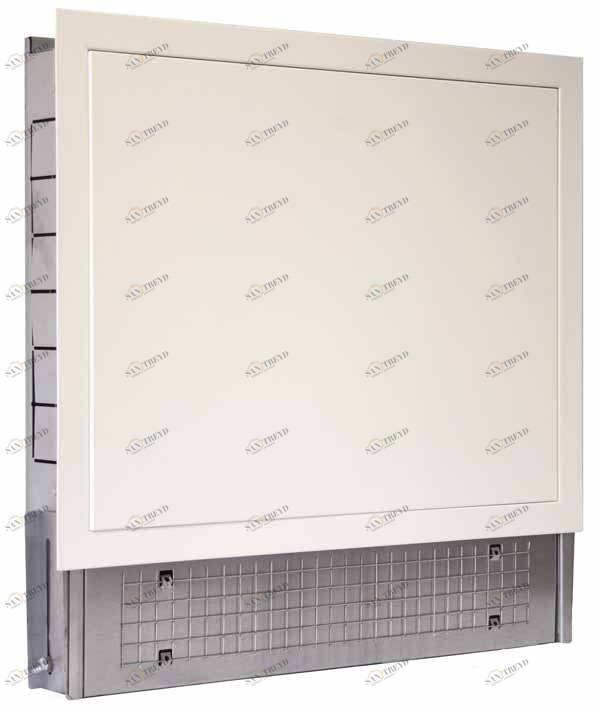 Carlo Poletti A441P0904A Ящик для коллектора из листовой оцинкованной стали с рамой, белой дверцей и регулируемыми по высоте ножками 