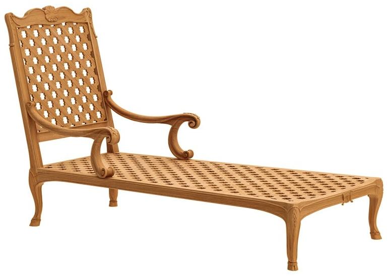 ASTELLO Кресло для отдыха из тика Fleur de lys sun-id-1425228 - Вид №3