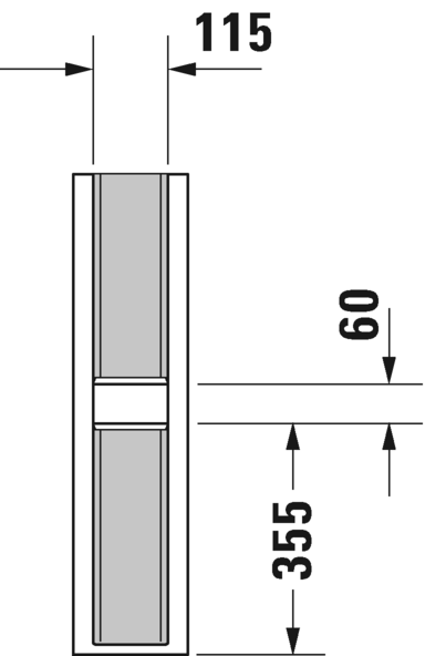 0858390000 Пьедестал для раковины овальная Duravit ME BY STARCK - Вид №2