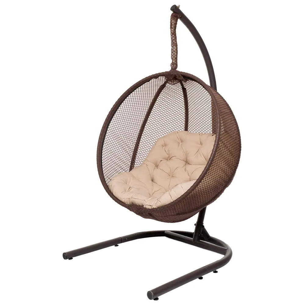 Кресло подвесное Greengard Арвис одноместное бежевый/коричневый STLM-2002107 - Вид №1