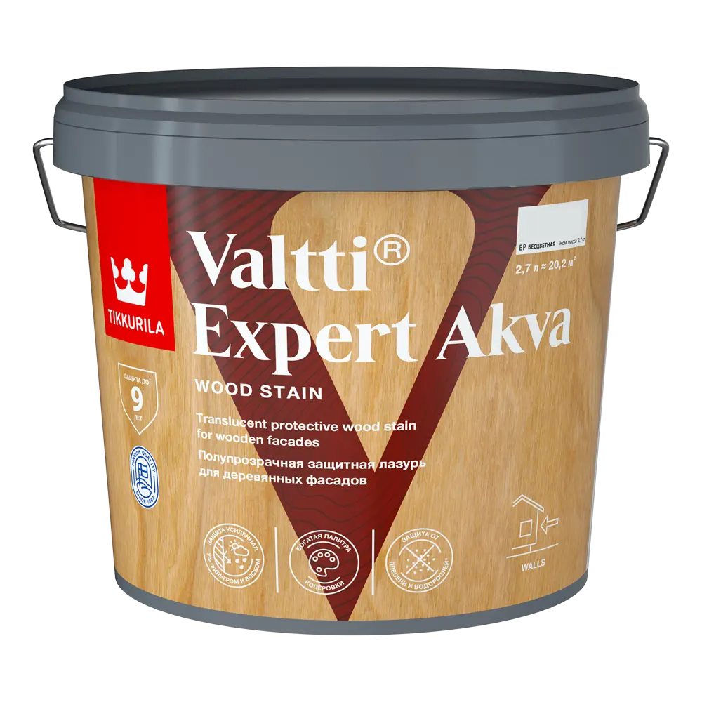 Tikkurila Valtti Expert Akva - защитный антисептик для дерева с эффектом палисандра 82115520 STLM-0019429 - Вид №1