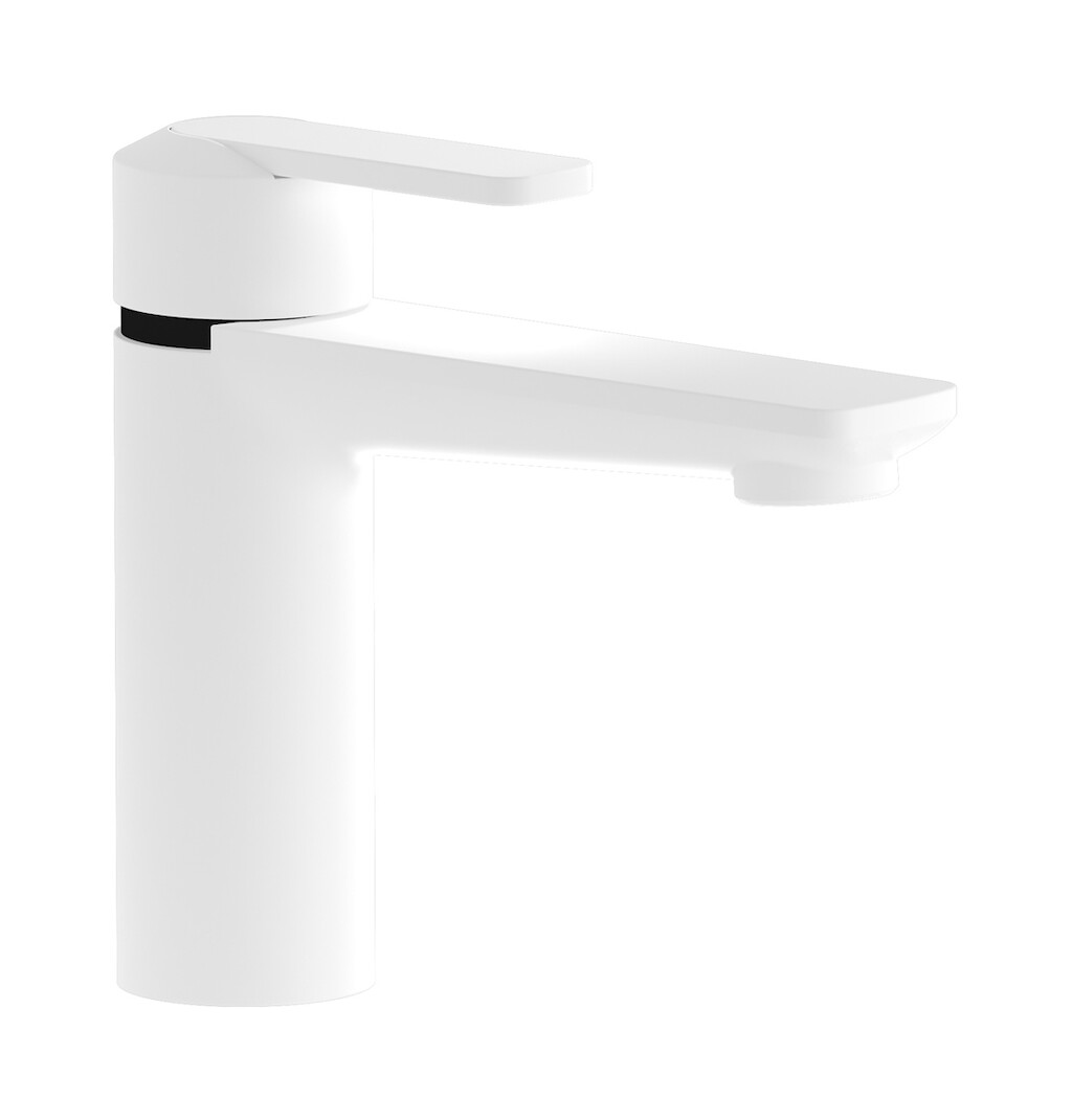 Смеситель для раковины на 1 отверстие в комплекте с донным клапаном WE ARE IB c6200bo Matt White C-67