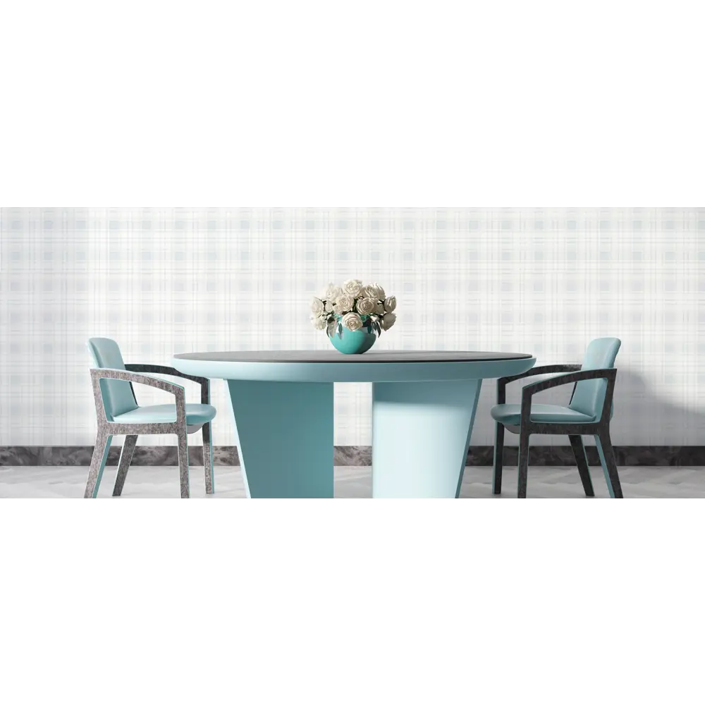 Обои флизелиновые Asc Wallpaper Maison бежево-голубые с геометрическим рисунком 1.06 м 89427881 STLM-1578885 - Вид №4