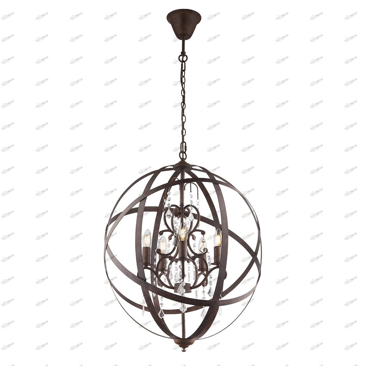 Подвесная люстра Globo Gobi 15815-5 GLOBO ДИЗАЙНЕРСКИЕ, GOBI, ШАР 108474 Коричневый Ceramica Globo 