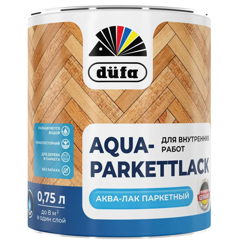 Dufa Aqua-Parkettlack — глянцевый лак для паркета и деревянных поверхностей 85634532 STLM-0064774 - Вид №1