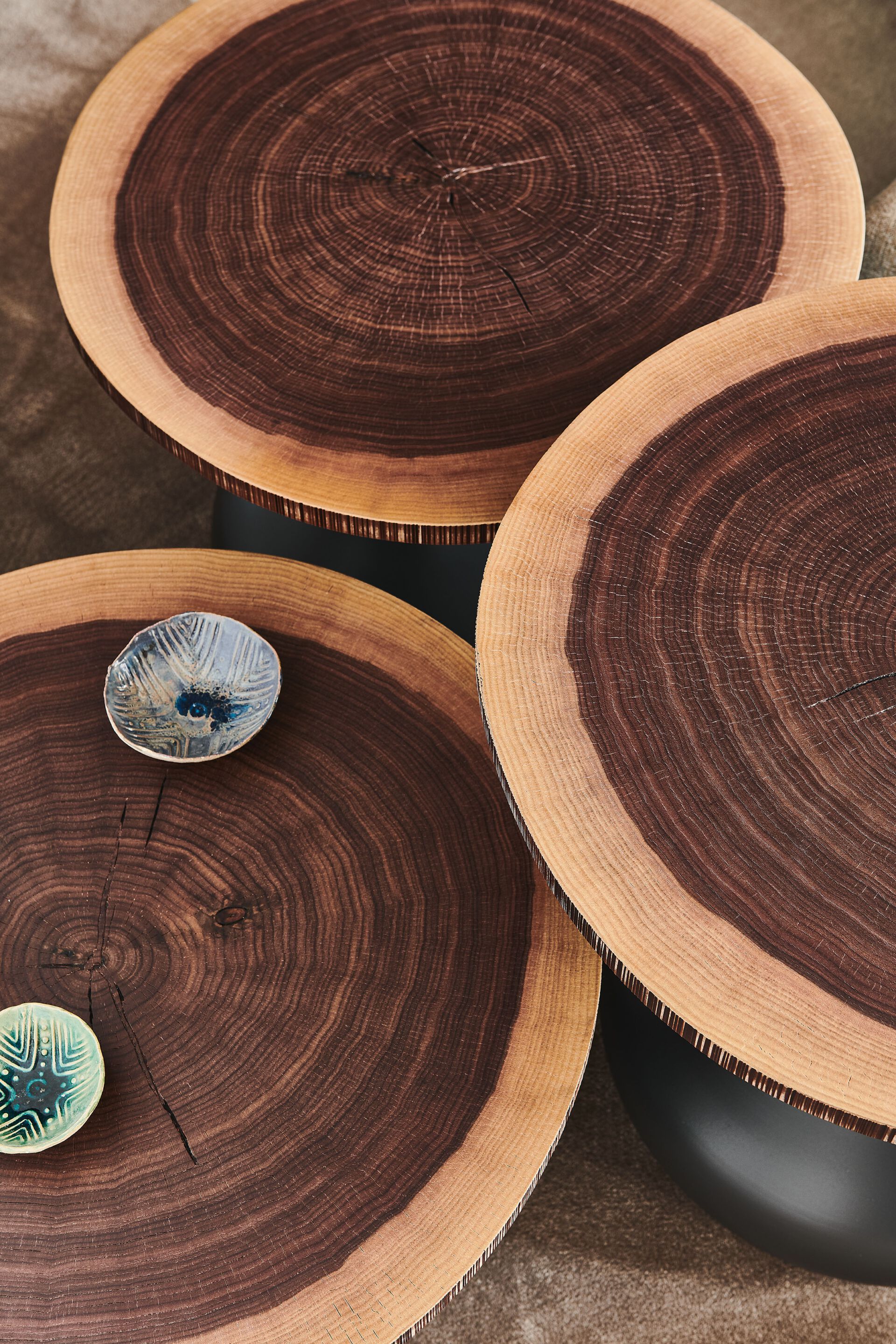 Круглый журнальный столик из алюминия и дерева Cattelan italia RIO ARCH-00041631 - Вид №2