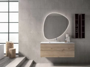 BMT Тумба под умывальник из дерева с зеркалом Blues 2.0