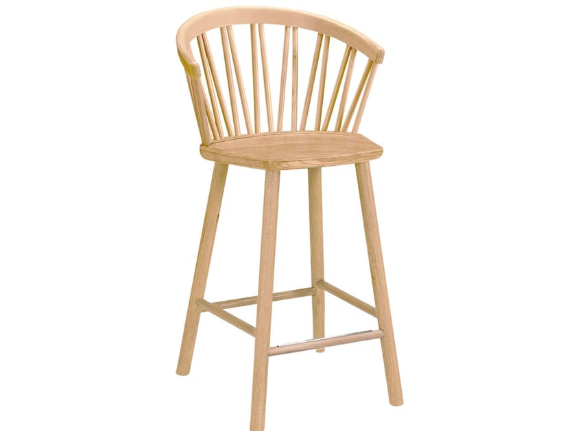 Табурет из белого дуба с подлокотниками Hans K ZigZag ARCH-00091151