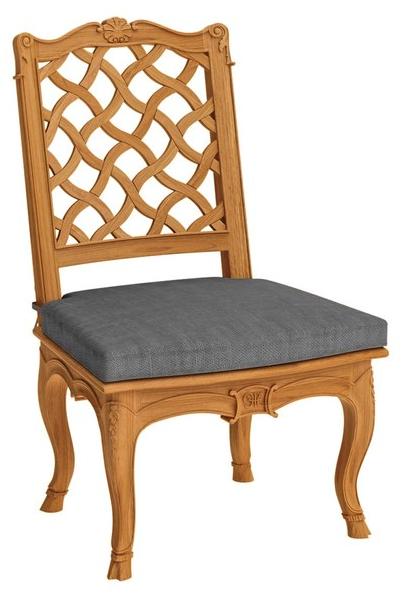 ASTELLO Садовый стул из тика Fleur de lys sun-id-1475862 - Вид №6